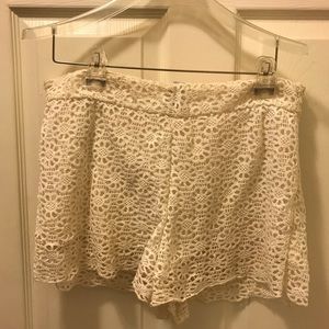 Floral lace shorts